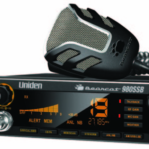 UNIDEN BC980SSB 40 CHANNEL SIDEBAND CB RADIO WITH 7 COLOR OPTION LCD DISPLAY, TALK-BACK, NOAA WEATHER & NOISE CANCELING MICROPHONE