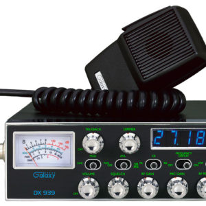 GALAXY DX939 40 CHANNEL CB RADIO WITH BLUE/GREEN BACKLIT FACEPLATE, 5 DIGIT FREQUENCY DISPLAY, SWR CIRCUIT, ROGER BEEP & RF/MIC GAIN