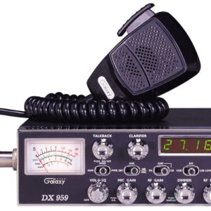 GALAXY DX959 40 CHANNEL DELUXE SIDEBAND CB RADIO WITH 5 DIGIT FREQUENCY DISPLAY, BUILT-IN SWR CIRCUIT, ROGER BEEP, TALK-BACK & DIM