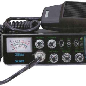 GALAXY DX979 40 CHANNEL MID-SIZE SIDEBAND CB RADIO WITH BLUE STARLIGHT FACE PLATE, TALK-BACK, BUILT-IN SWR CIRCUIT, RF & MIC GAIN