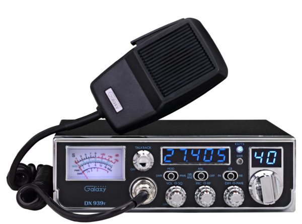 GALAXY - DX939F MID SIZE 40 CHANNEL AM CB RADIO WITH BLUE STARLITE FACE PLATE, 5 DIGIT FREQUENCY COUNTER, TALK-BACK, ROGER BEEP & SWR CIRCUIT