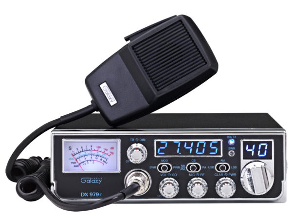 GALAXY - DX979F MID-SIZE AM/SSB CB RADIO WITH BLUE STARLITE FACEPLATE, BLUE CHANNEL DISPLAY, 5 DIGIT FREQUENCY COUNTER, TALK-BACK & SWR CIRCUIT