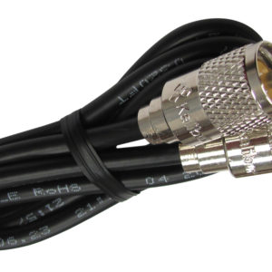1.5' RG8X BLACK COAX CABLE WITH PL259 CONNECTORS ON EACH END