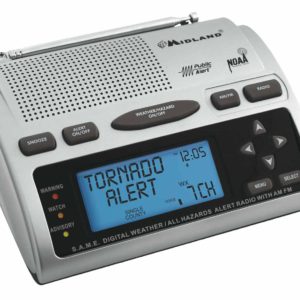 MIDLAND WR300 DELUXE WEATHER & HAZARD RADIO WITH S.A.M.E., AM/FM RADIO & ALARM CLOCK, 7 NOAA WEATHER CHANNELS, VISUAL & VOICE ALERTS